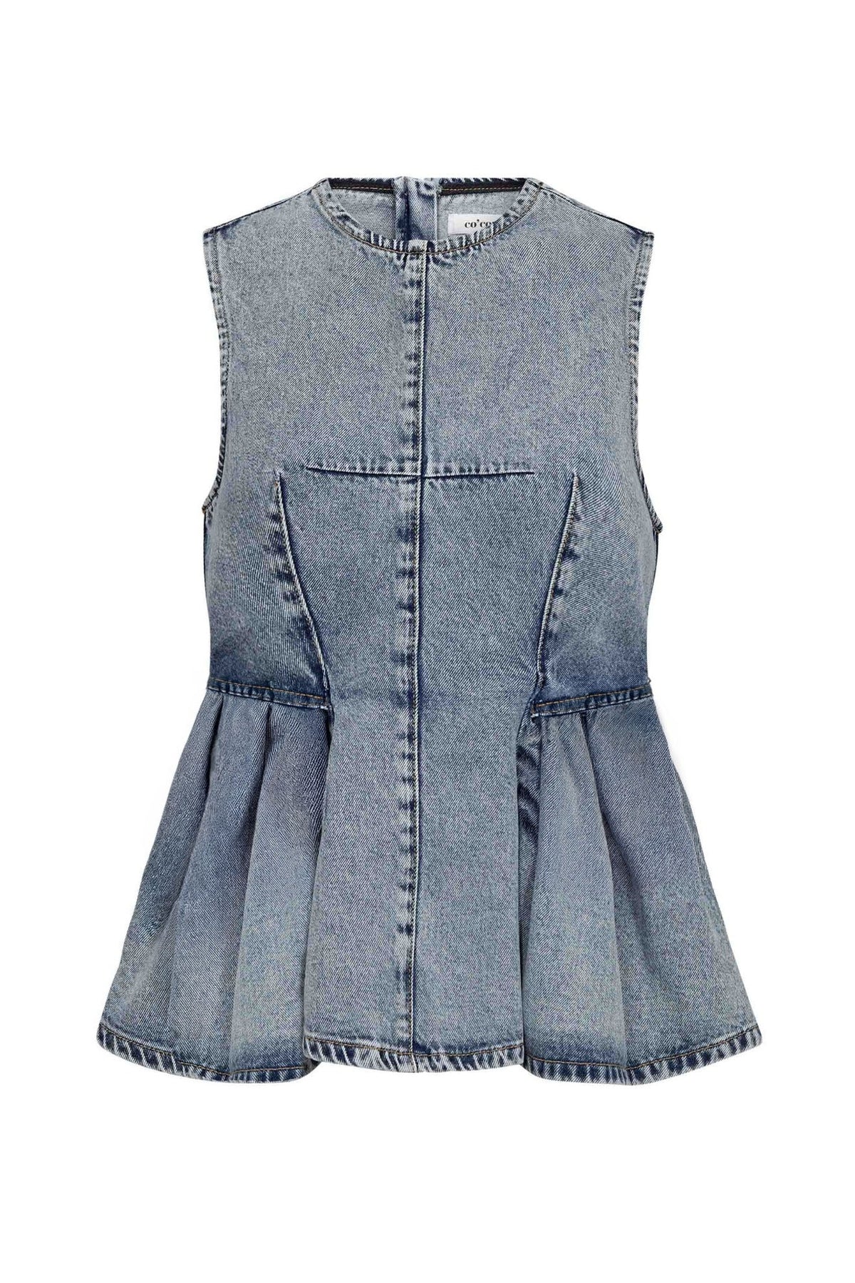 PancyCC Denim Top 114-Fade Denim - 43008