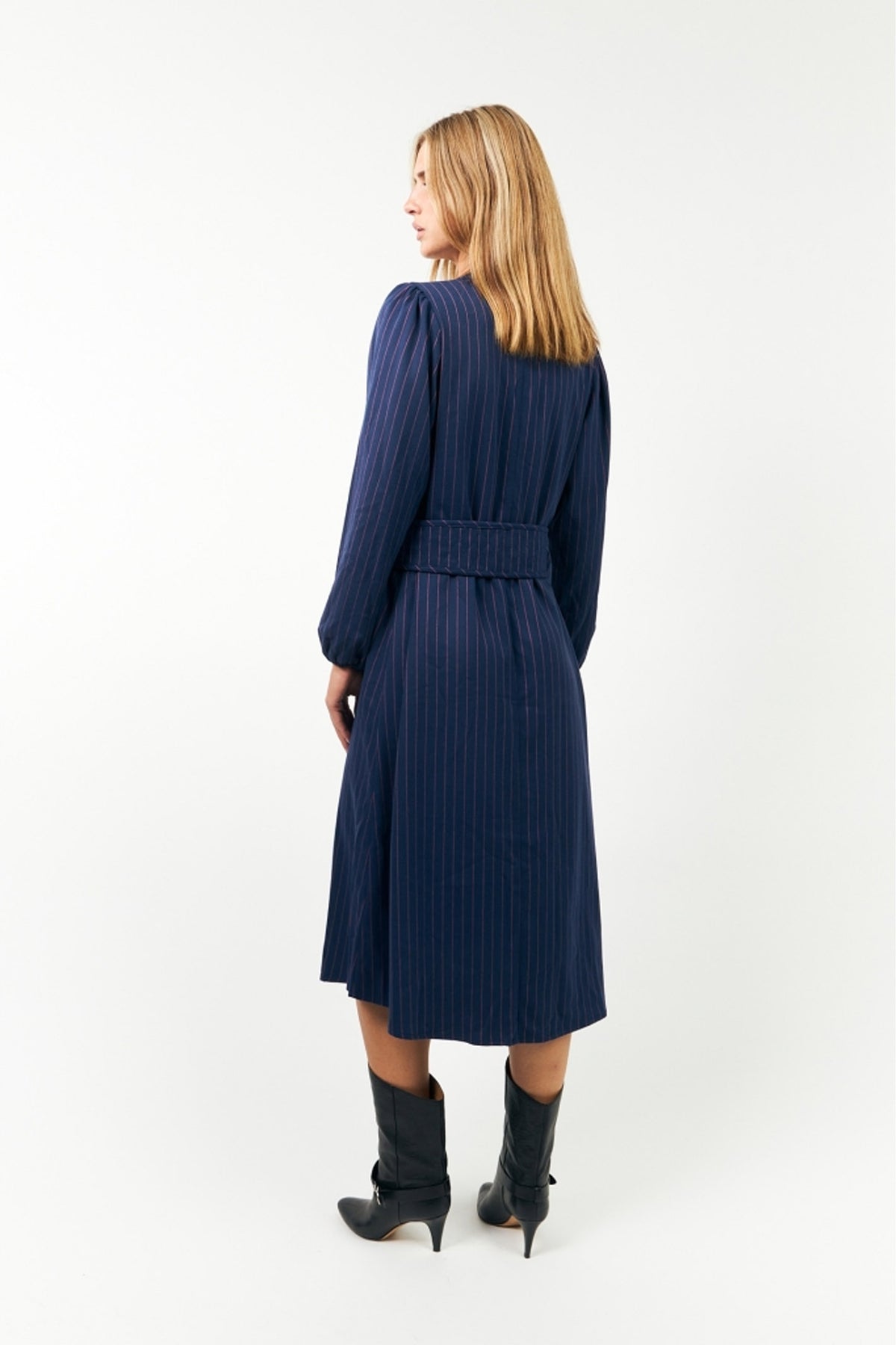 ParisLL Midi Dress LS 27 Dark Navy - 25539-3006