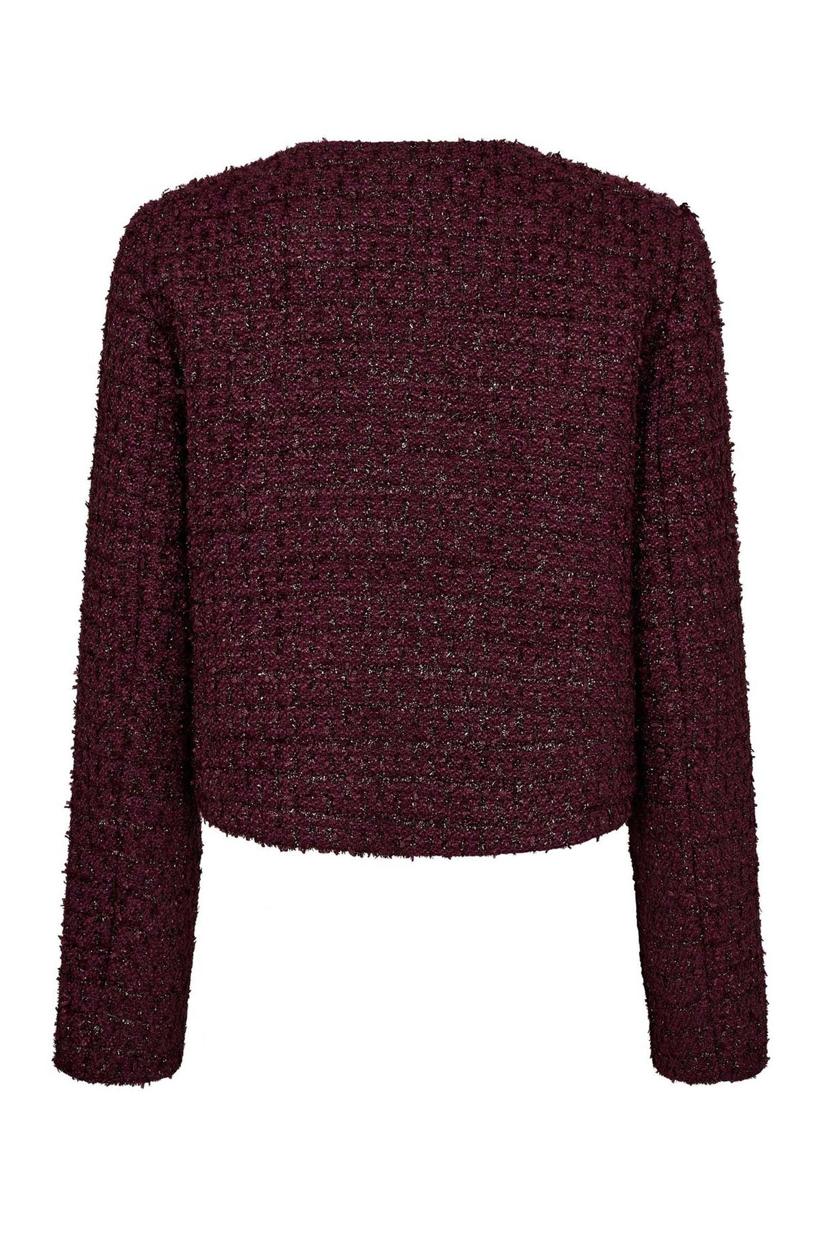 PeachCC Bouclé-jacka 67-Plum - 30357