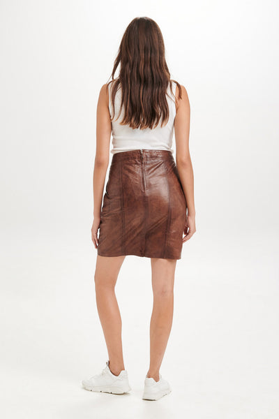 Pennkjol med fickor Carob Brown - 100102 Thumbnail