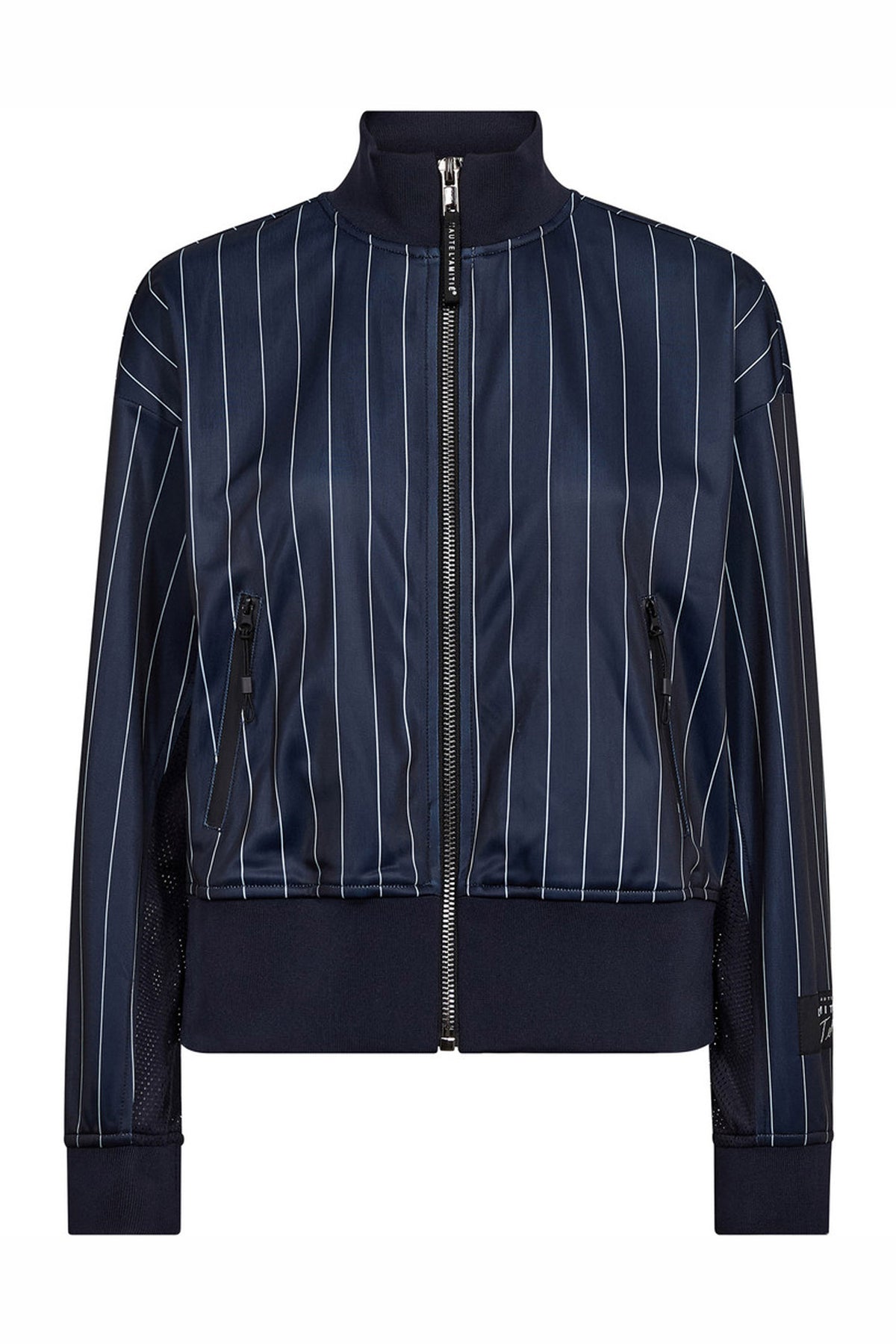 Pin Stripe Zip Sweat Navy - HL10542