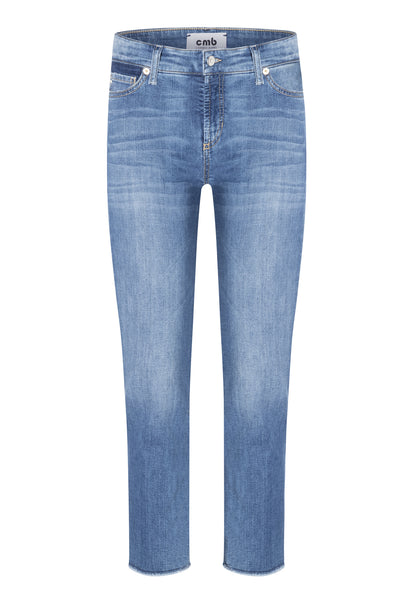 Piper Cropped Blå Denim - 0027 23 9182 Thumbnail