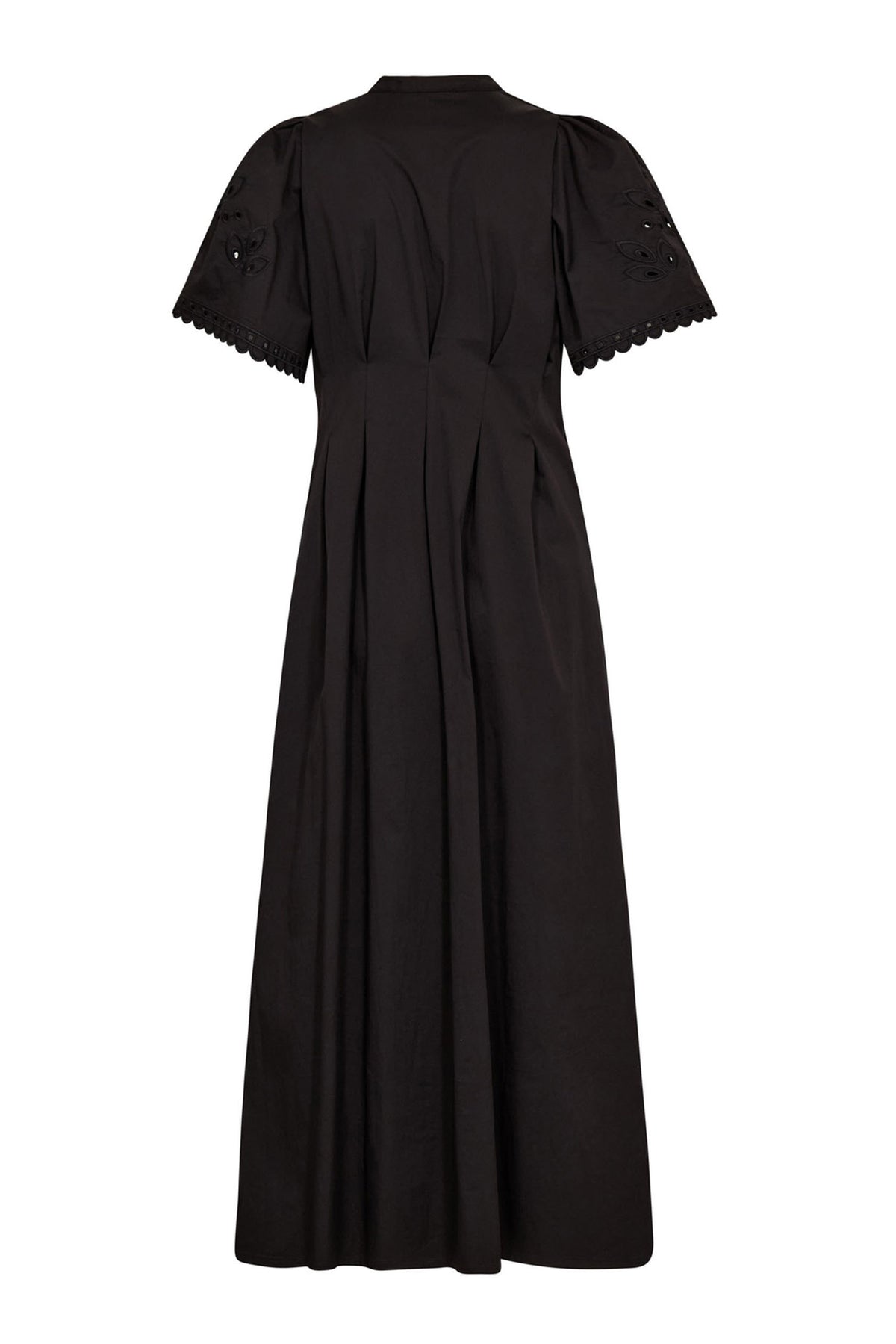 PoppyCC Emb Pleat Dress 96-Black - 46031