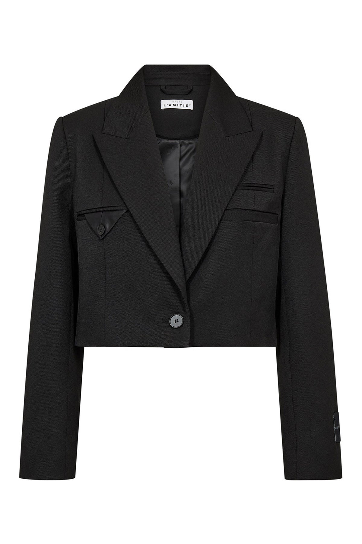 Premiere Crop Strap Blazer Svart - HL10475