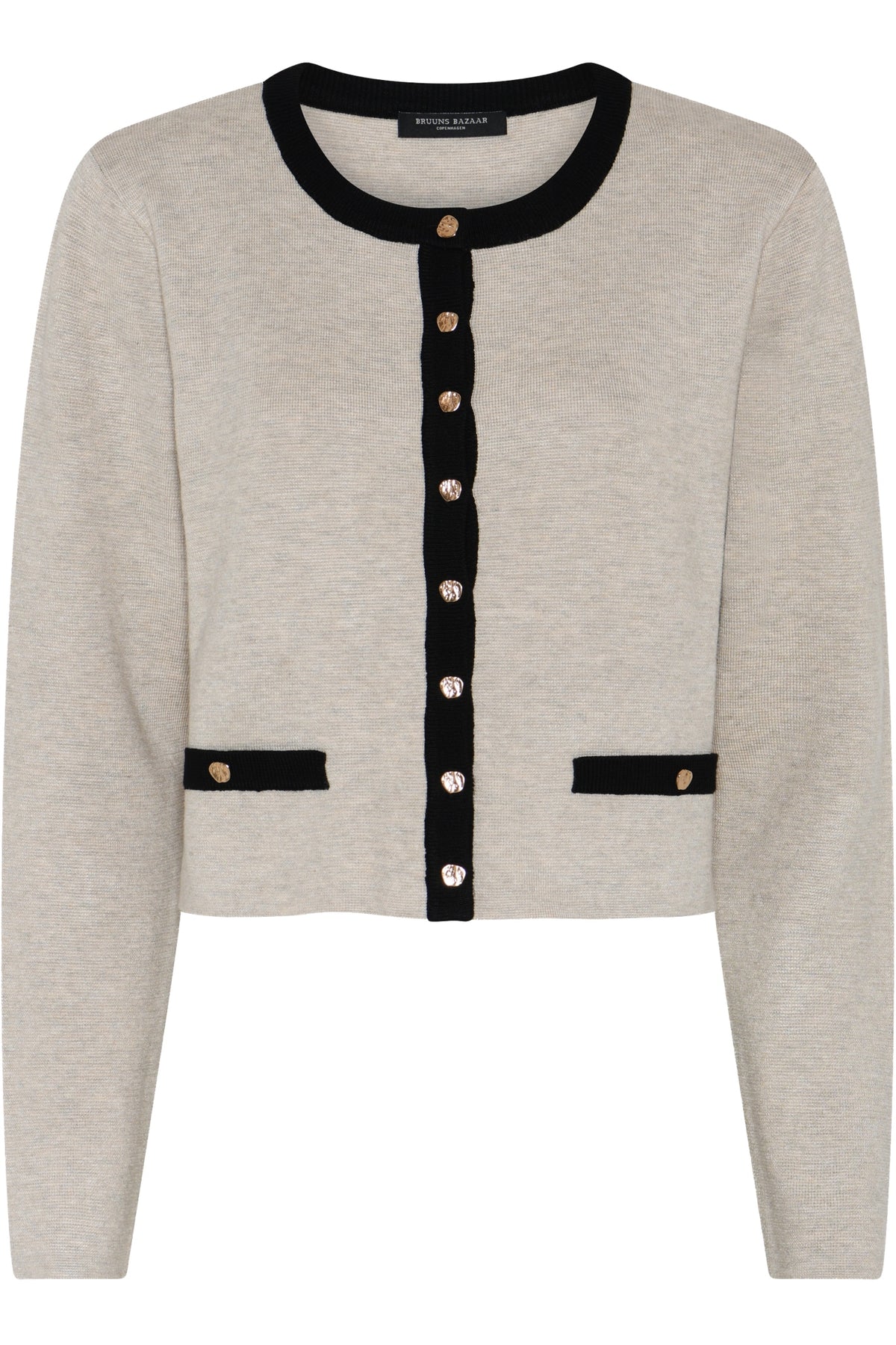 AnemoneBBFreias stickad kofta Sand melange - BBW4857