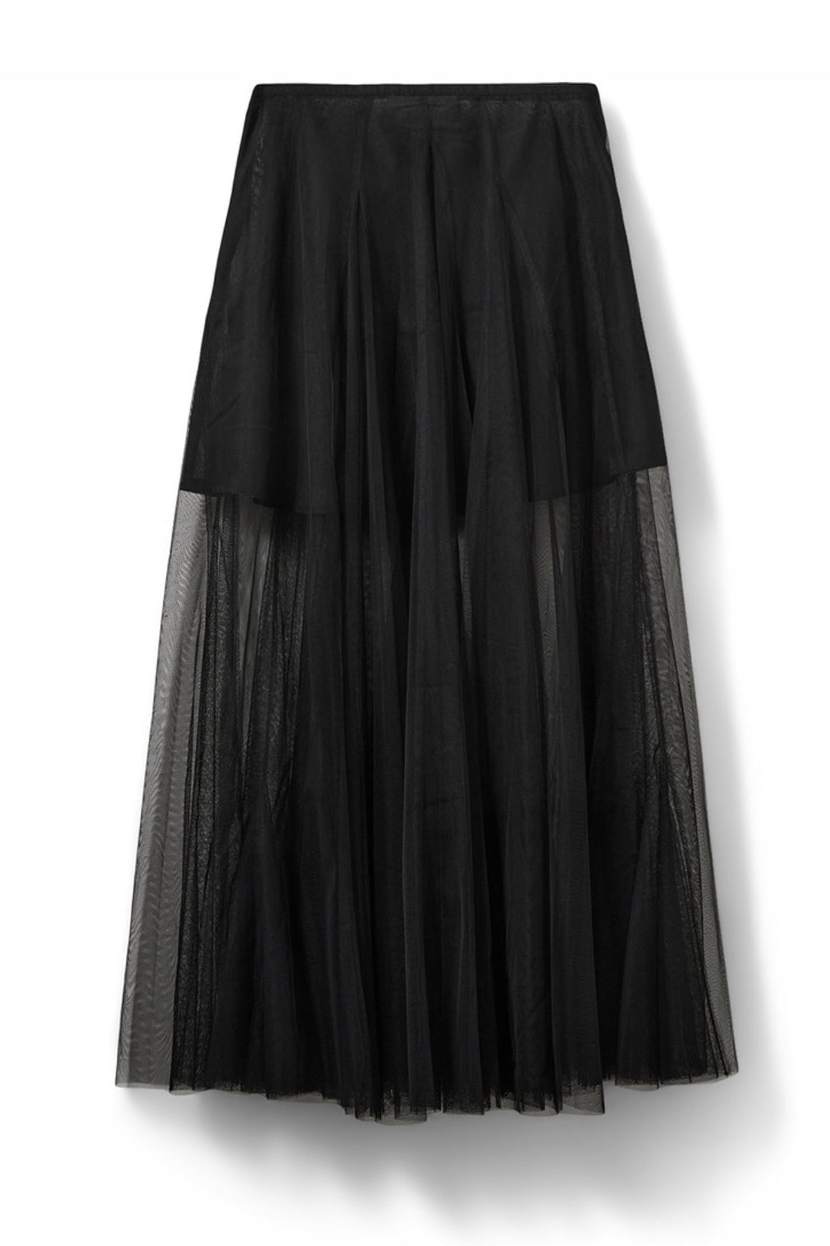 ROASLYSW MAXI TULLE SKIRT 1000 Svart - S261150