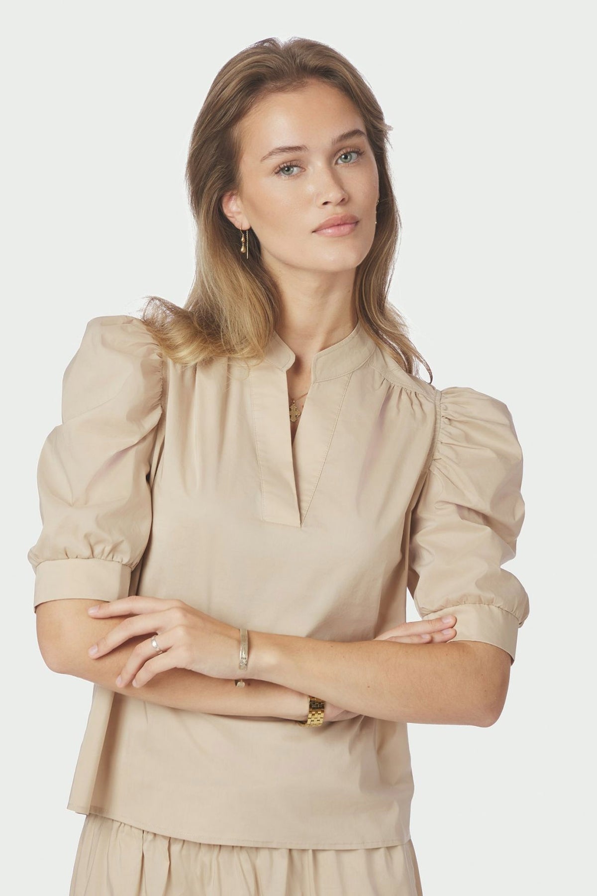 ROELLA POPLIN Mörk sand - 164283