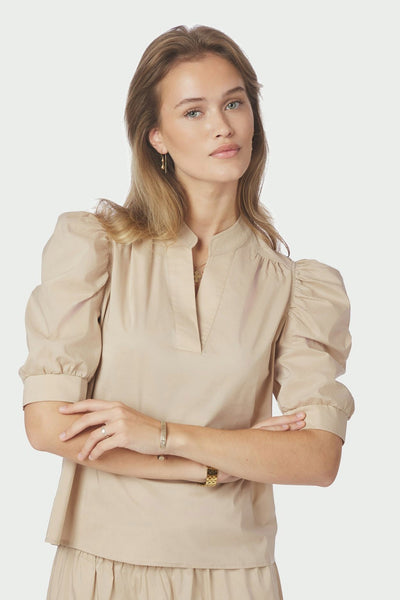 ROELLA POPLIN Mörk sand - 164283 Thumbnail