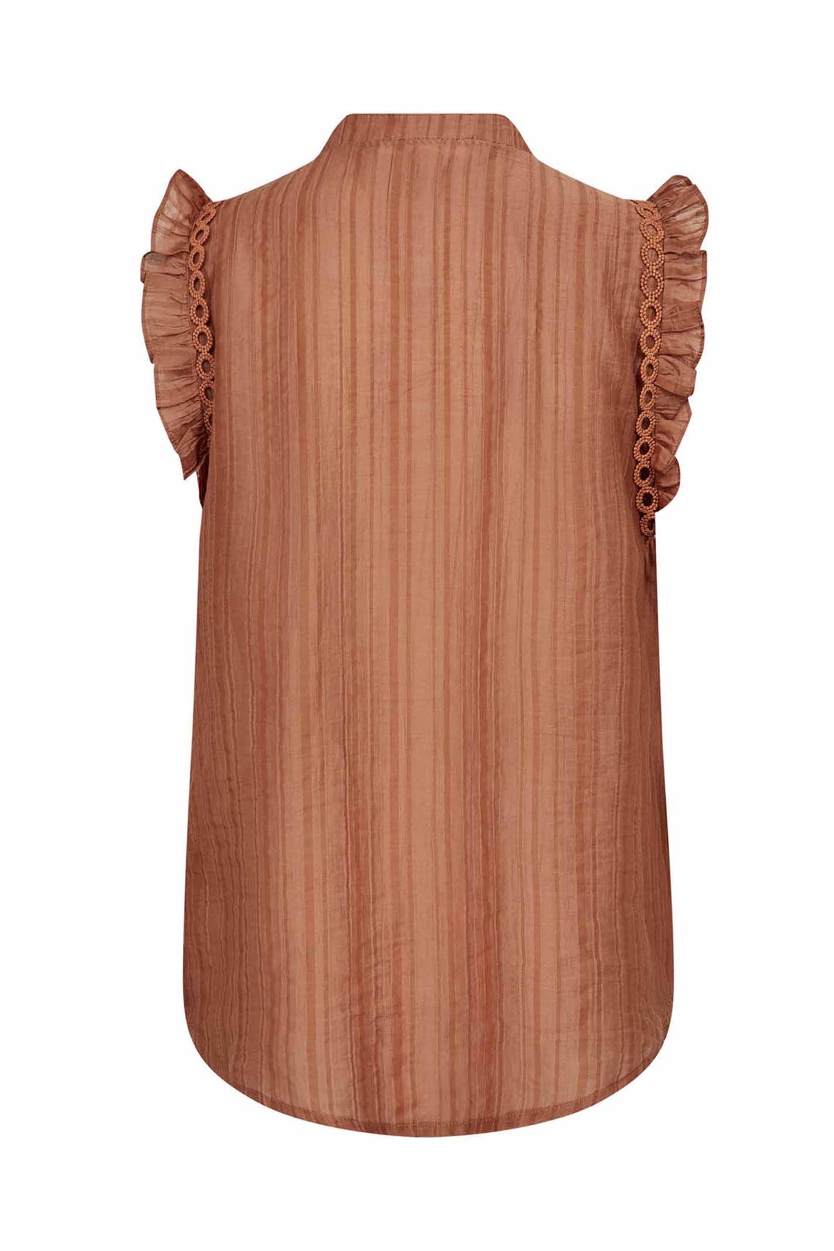 ReggieCC Frill Top 35-Suntan - 45120