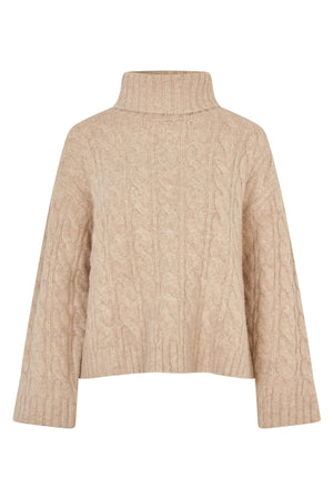 ResnoLL Stickad tröja LS 04 Sand - 25471-5014