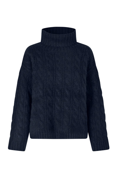 ResnoLL Knit Jumper LS 23 Mörkblå - 25471-5014 Thumbnail