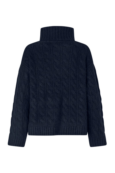 ResnoLL Knit Jumper LS 23 Mörkblå - 25471-5014 Thumbnail