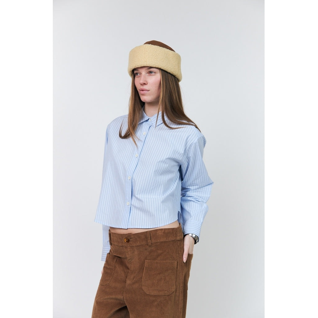 Marinall Cropped Shirt Ls Ljusblå - 26416-1023