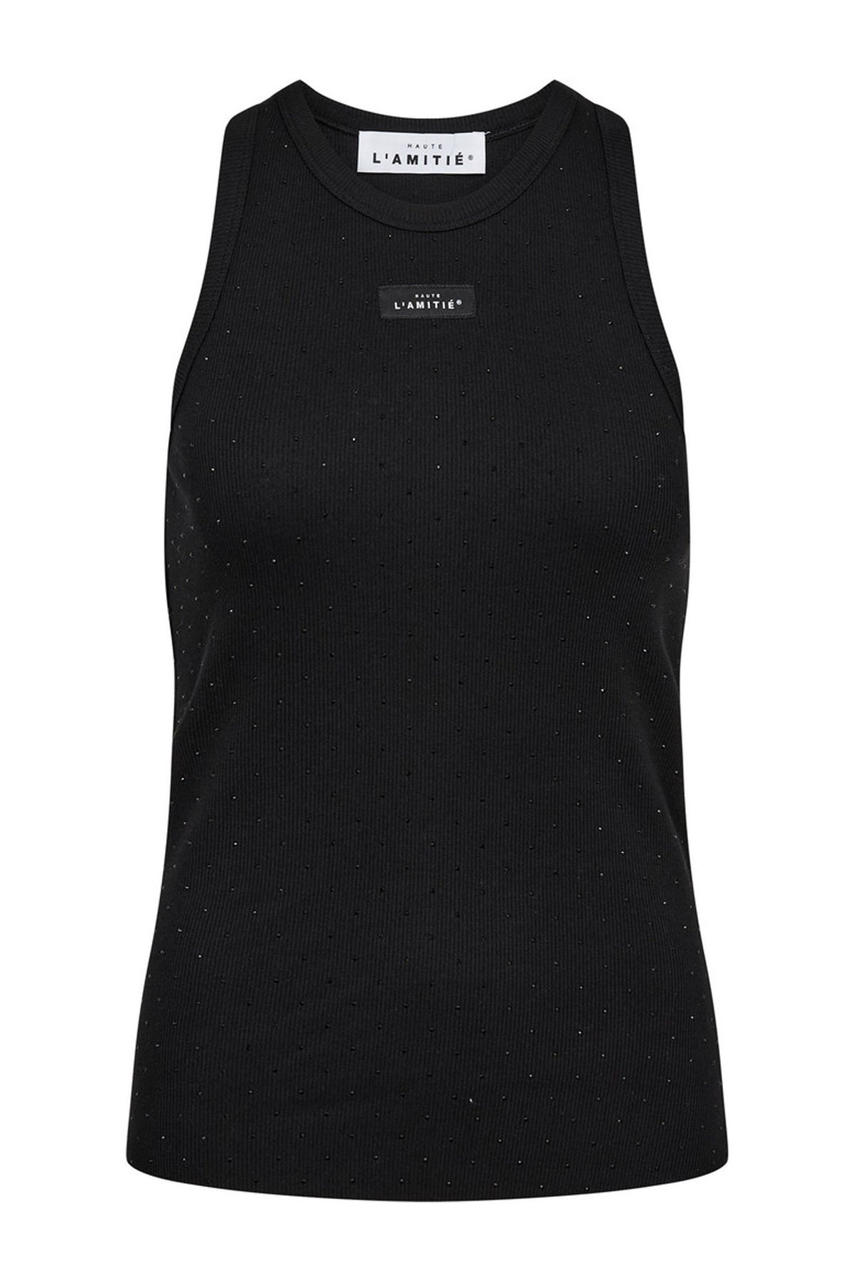 Rib Badge Stone Tank Black - HL10707