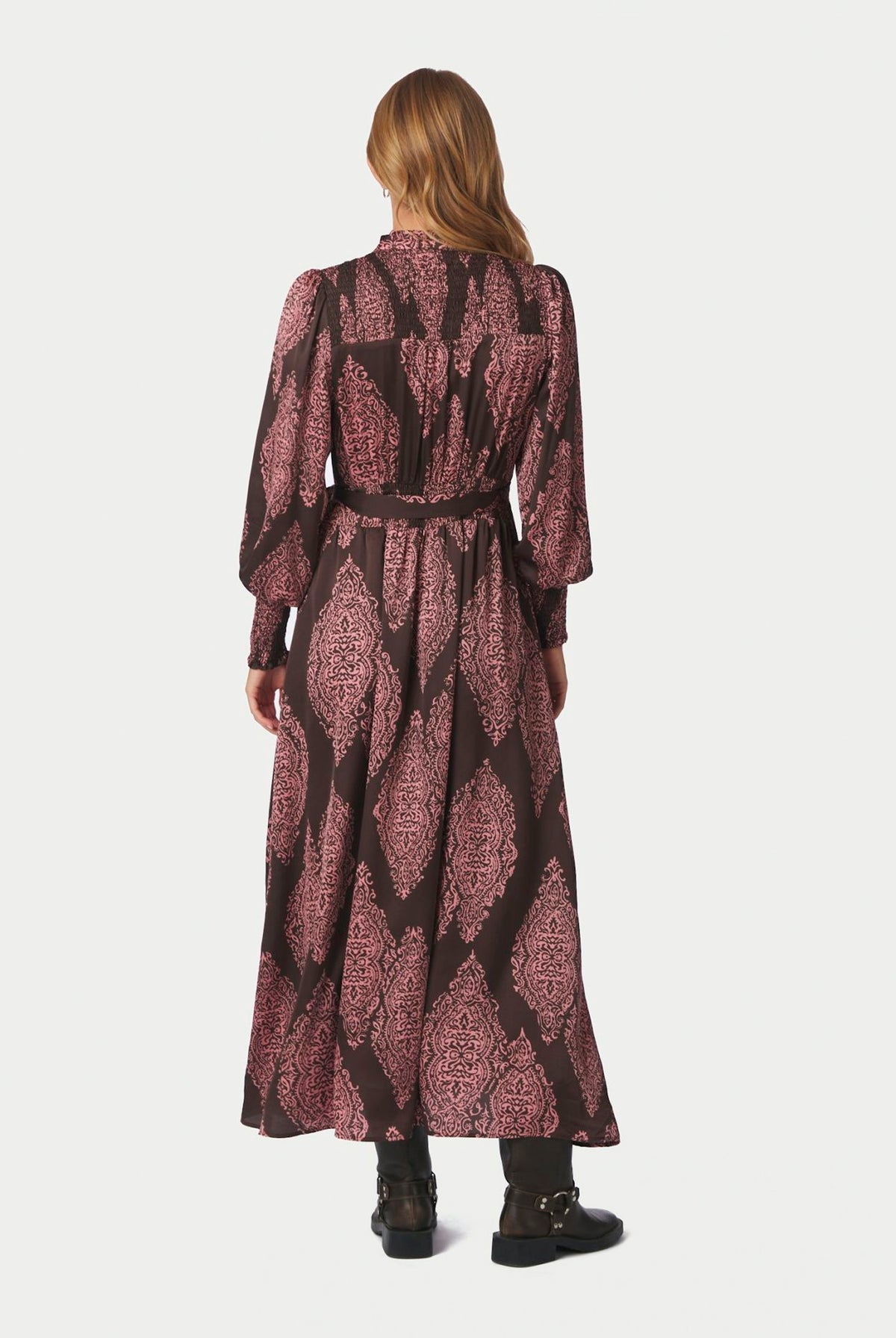 Novalee Paisley Drop Dress Mörkbrun/Evening Rose - 164473