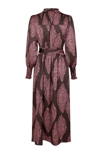 Novalee Paisley Drop Dress Mörkbrun/Evening Rose - 164473 Thumbnail