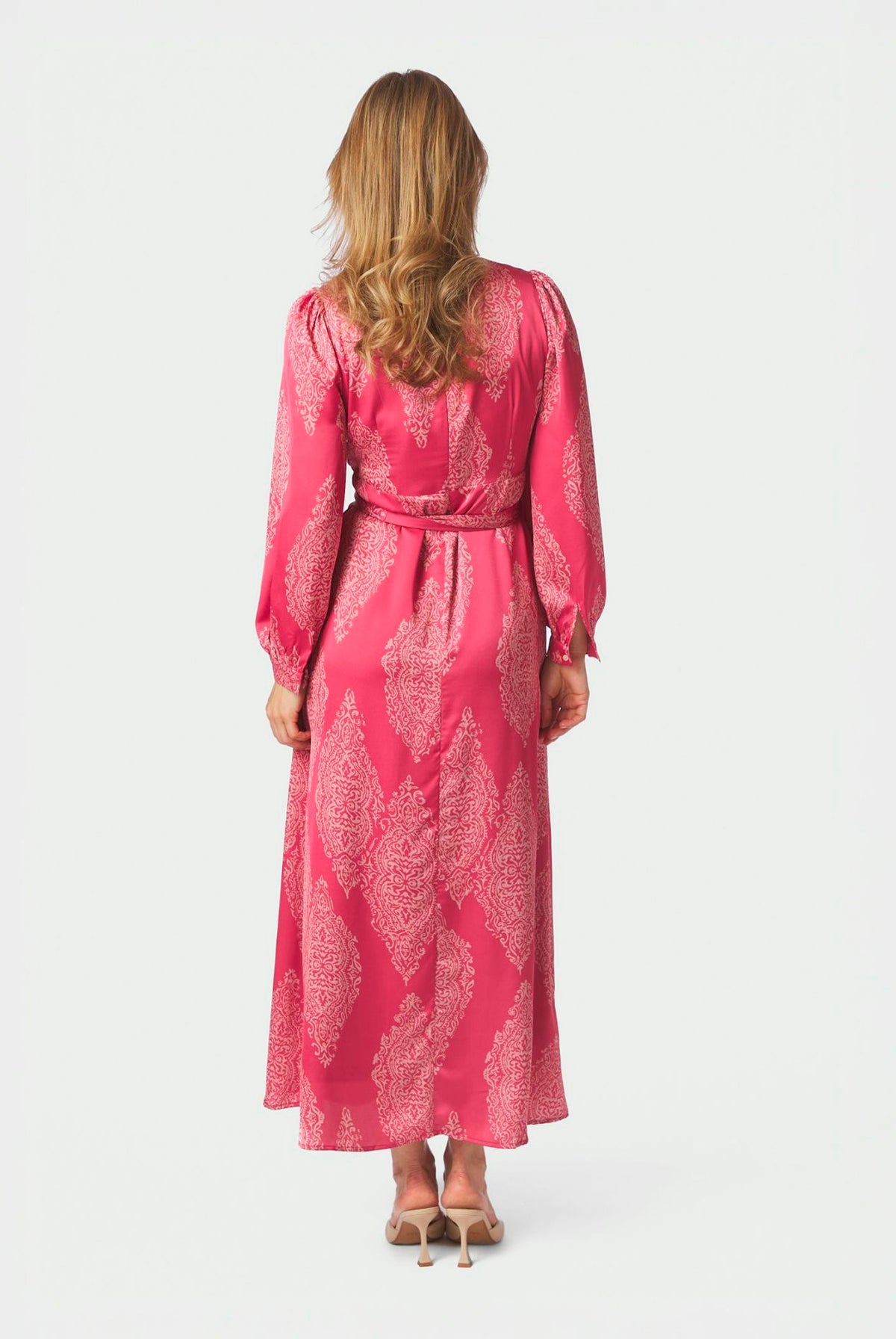 Bretti Paisley Drop Dress Cherry Pink - 168466