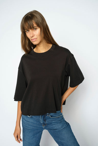 MMNatalie O-SS Boxy Tee Black - 183900 Thumbnail