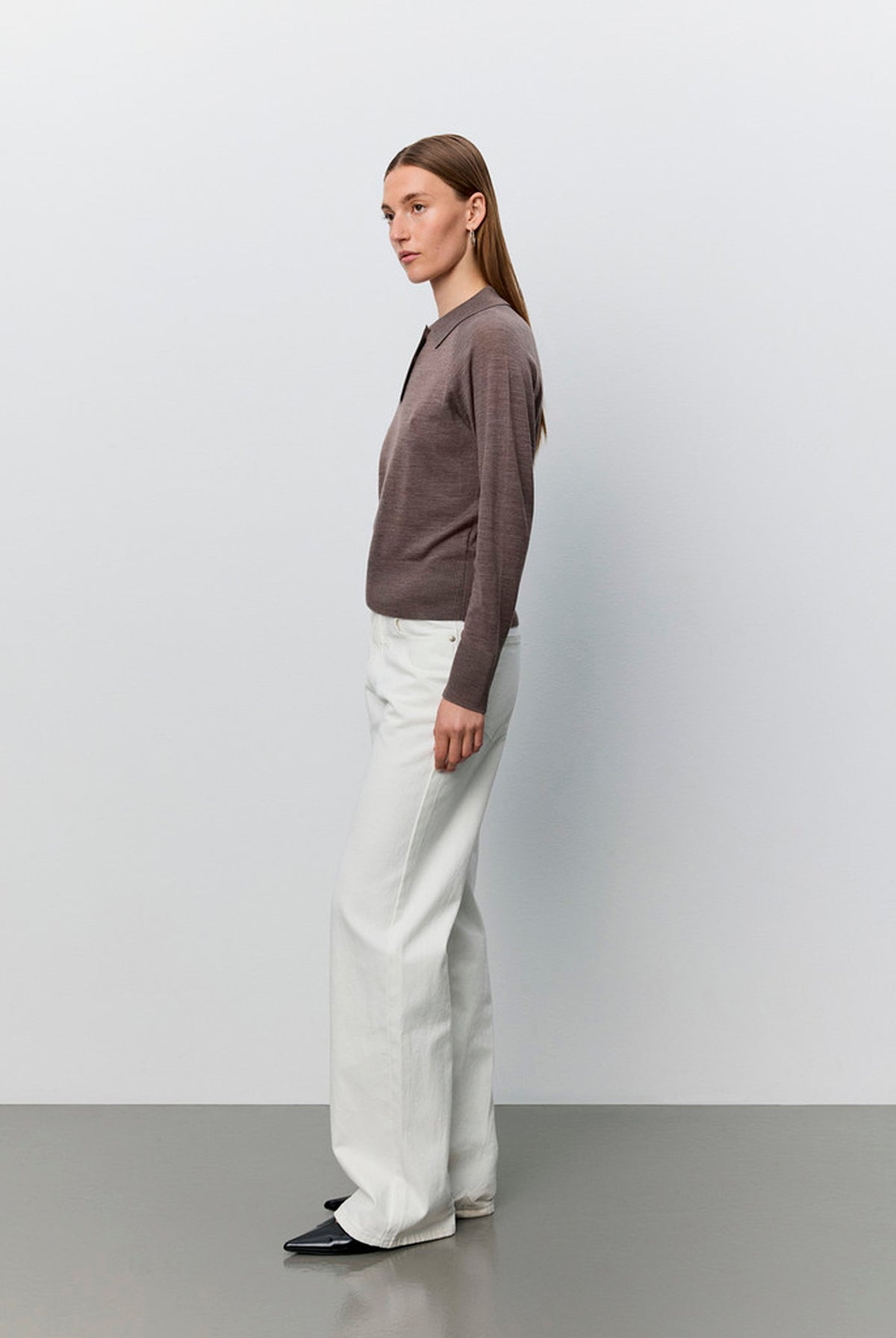 SELENESW STICKAD POLO 7071 Brunmelerad - SNOS761