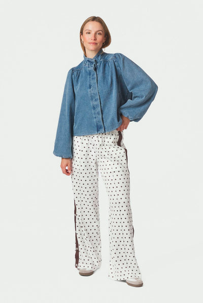 Meggie Dot Track Suit Pants OFF WHITE - 170251 Thumbnail