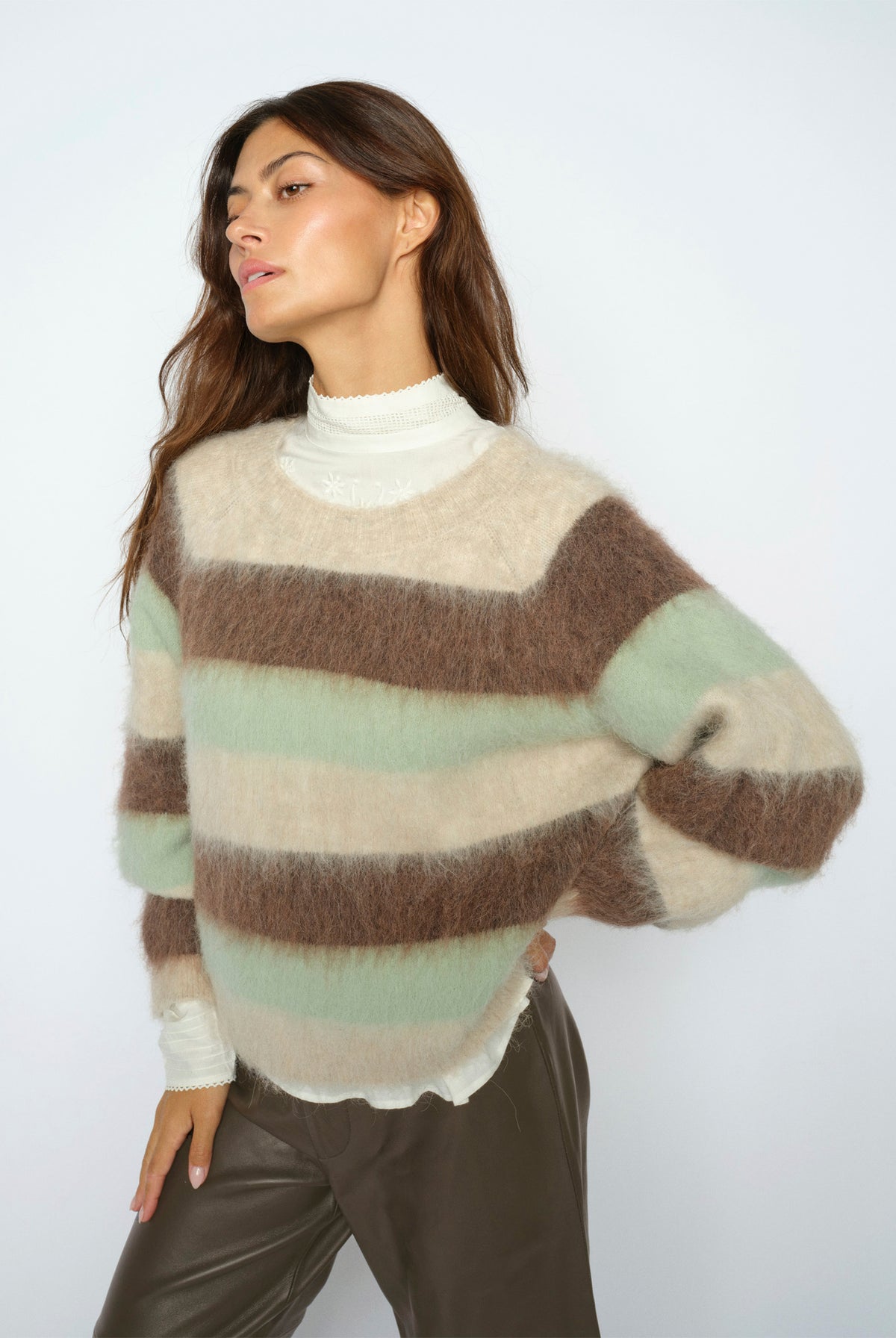 MMSuvi Stripe Knit Frosty Green - 182780
