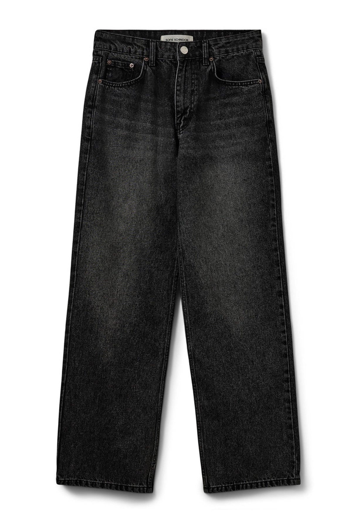 Riosw Mid Waist Jeans Black Washed Denim - SNOS720