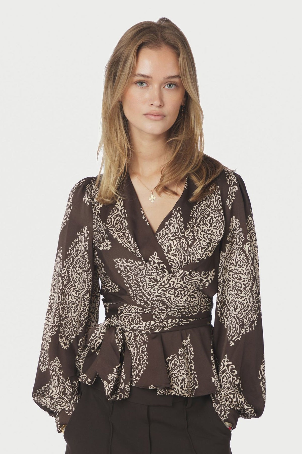 Rista Paisley Drop Mörkbrun - 166208