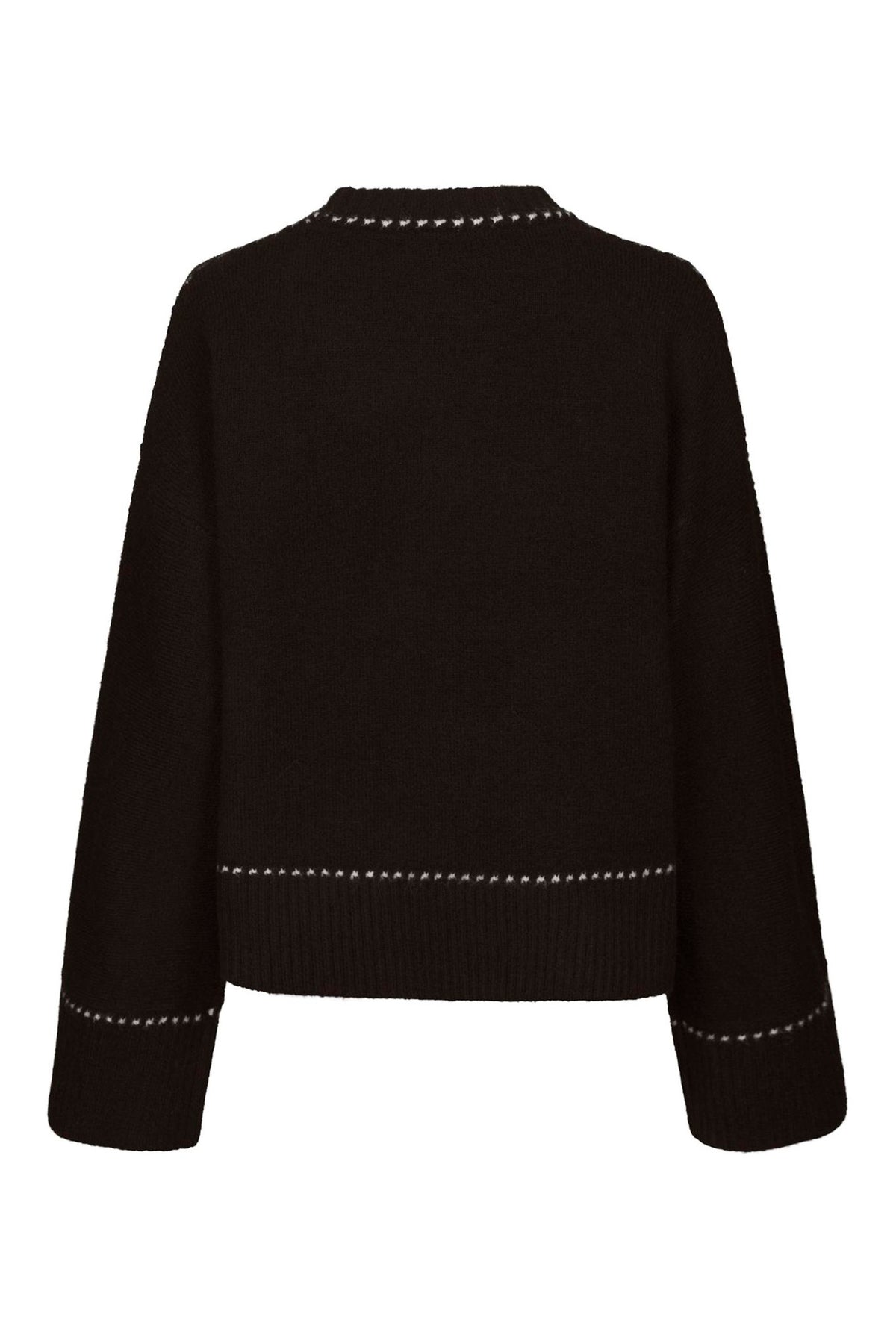 Roeme Knit Stitch Blouse Mörkbrun - 164818