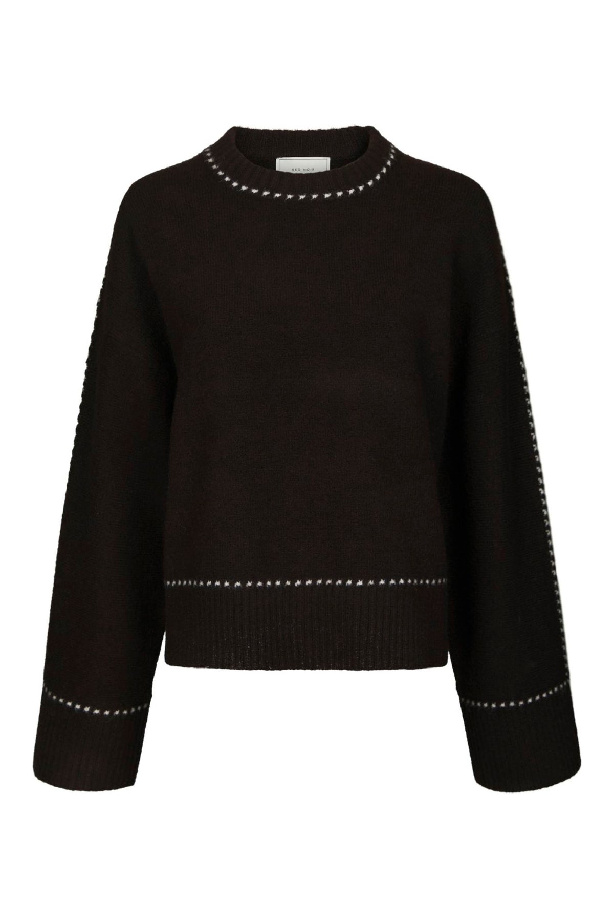 Roeme Knit Stitch Blouse Mörkbrun - 164818