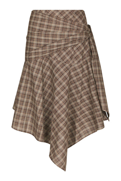 Sabella Check Skirt Brown check - 169596 Thumbnail