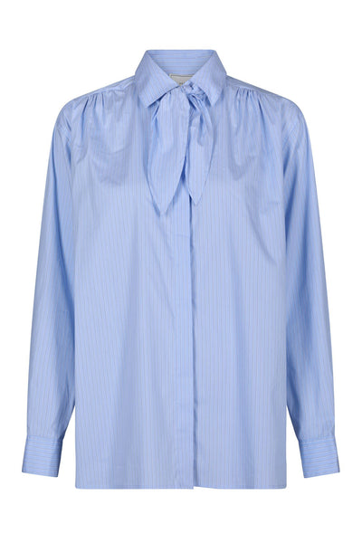 Rochelle Scarf Fine Stripe Shi Light Blue - 170095 Thumbnail