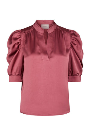 Roella Heavy Sateen Blouse Cherry Pink - 162590