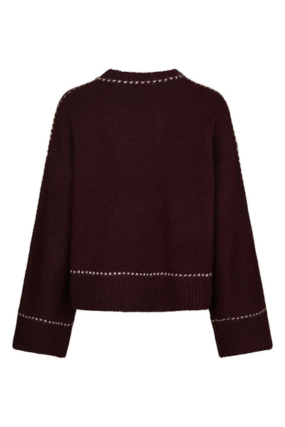 Roeme Knit Stitch Wine - 164818 Thumbnail