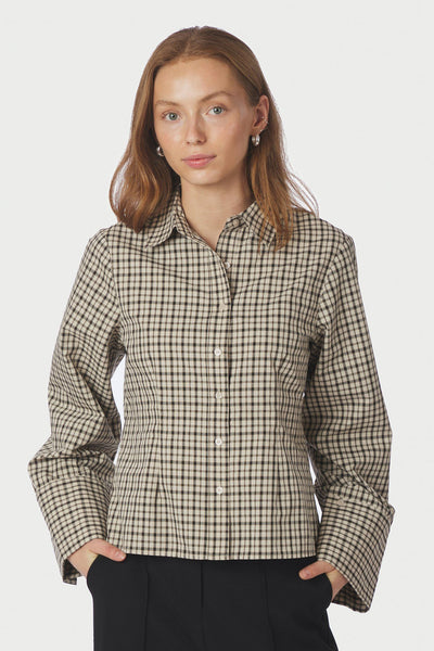 Rosa rutig skjorta beige - 167289 Thumbnail