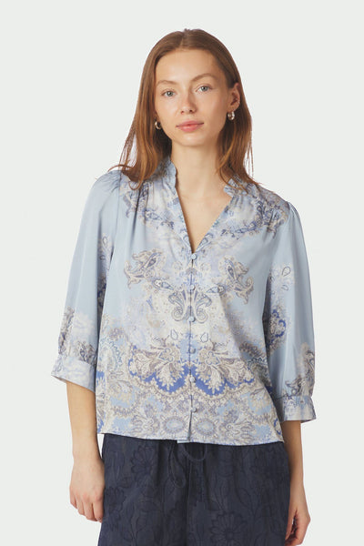 Roselle Artist Paisley Blus Ljusblå - 165558 Thumbnail