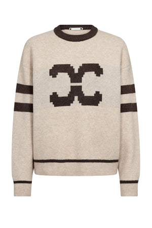RowCC Coco Logo Stickad tröja 10003-Creme - 500085
