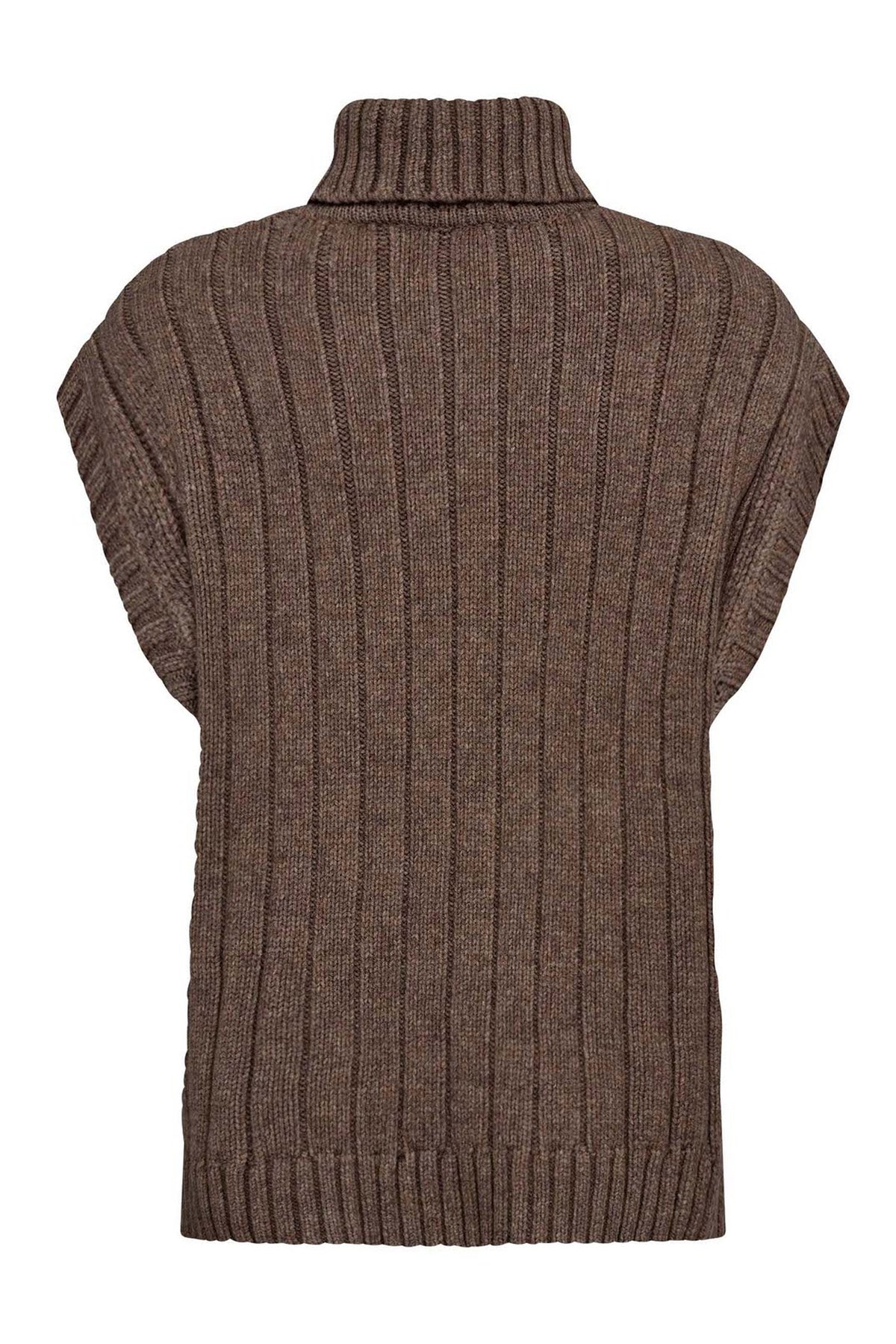 RowCC Oversize kabelstickad väst 154-Walnut - 32222