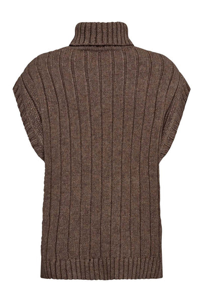 RowCC Oversize kabelstickad väst 154-Walnut - 32222 Thumbnail