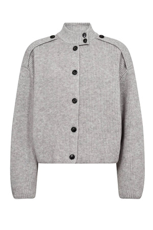 RowCC Utility Cardigan 65006-Gråmelerad - 500123