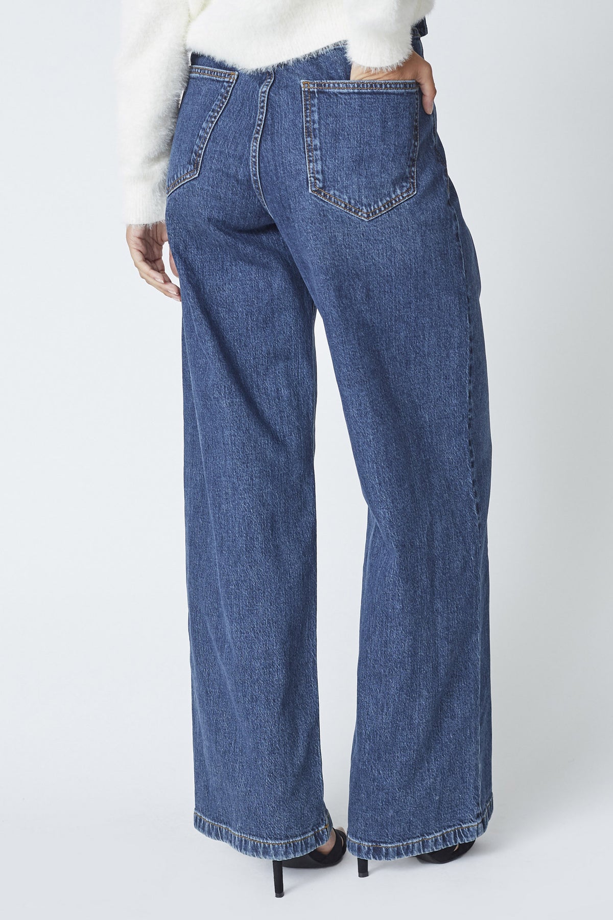 RumiCC Bältesjeans 555-Mörk denim 31662