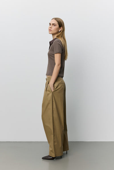 TAMARASW BARREL TROUSERS 7055 Light brown - S263290 Thumbnail