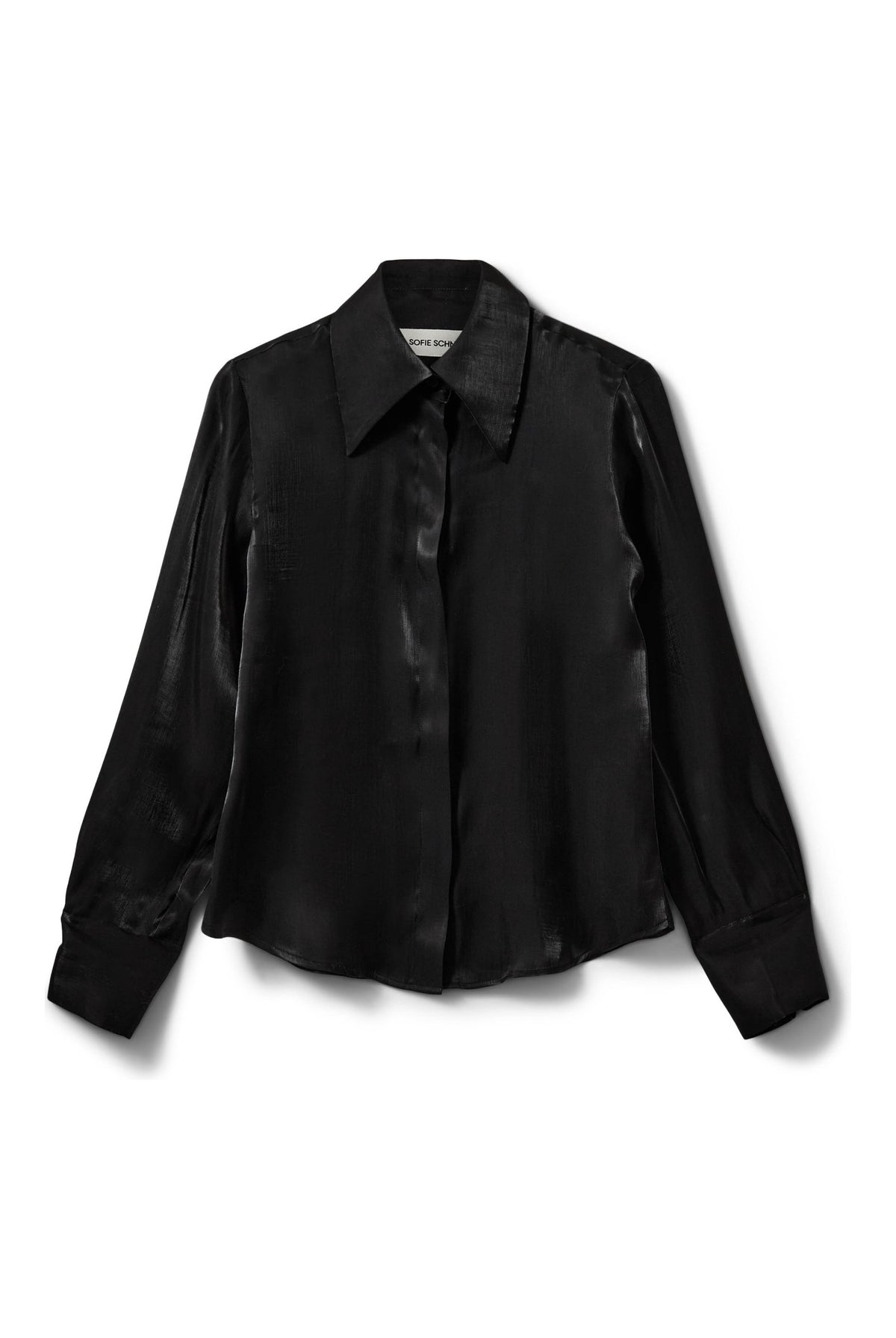 Wallysw Shiny Fitted Shirt Black - S264145