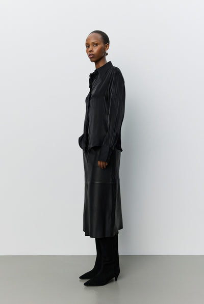 Wallysw Shiny Fitted Shirt Black - S264145 Thumbnail