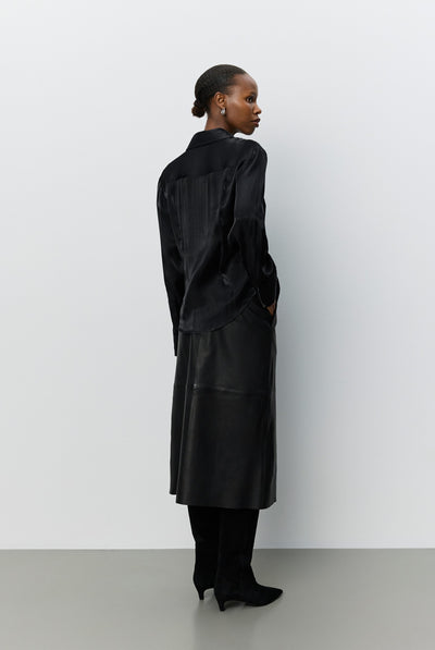 Wallysw Shiny Fitted Shirt Black - S264145 Thumbnail