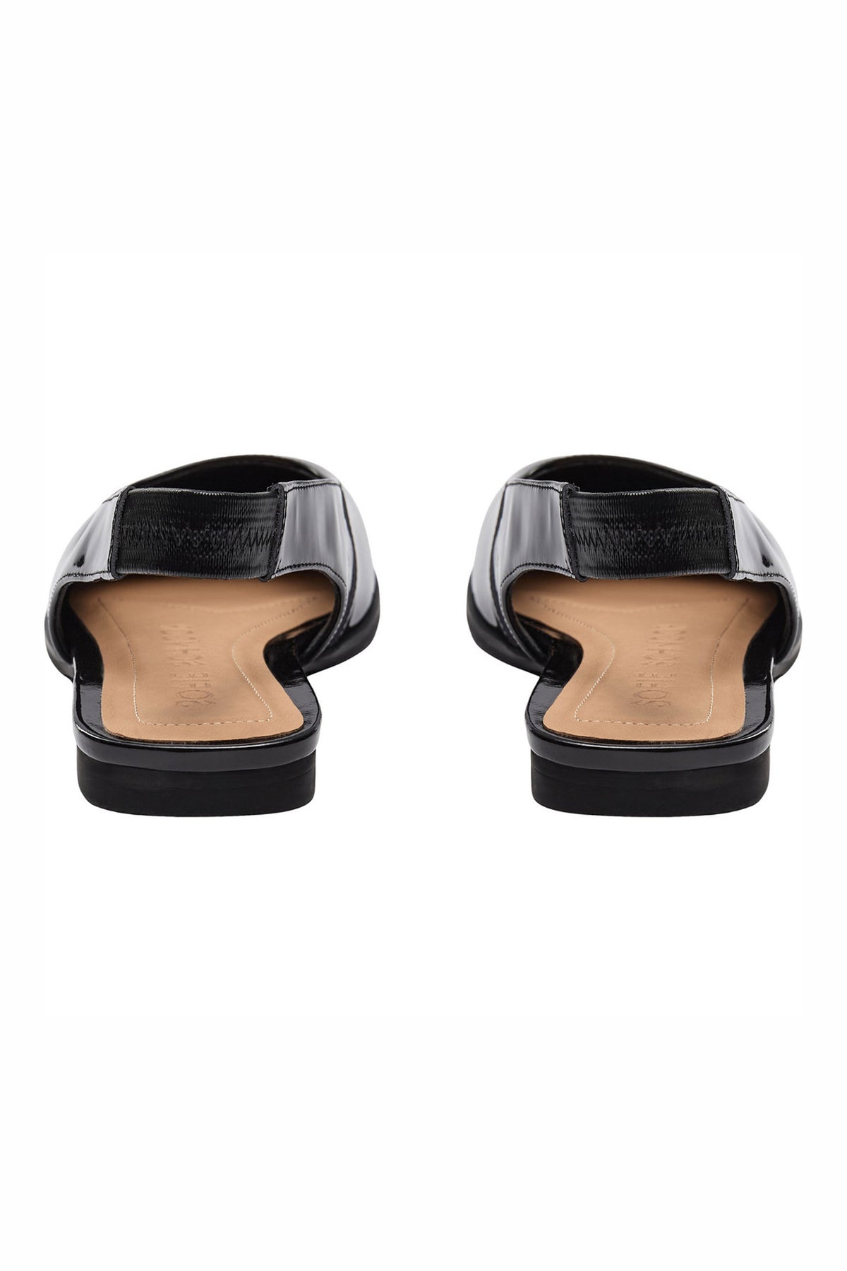 SANDYSW PATENT FLAT SHOE 1000 Svart - S261738