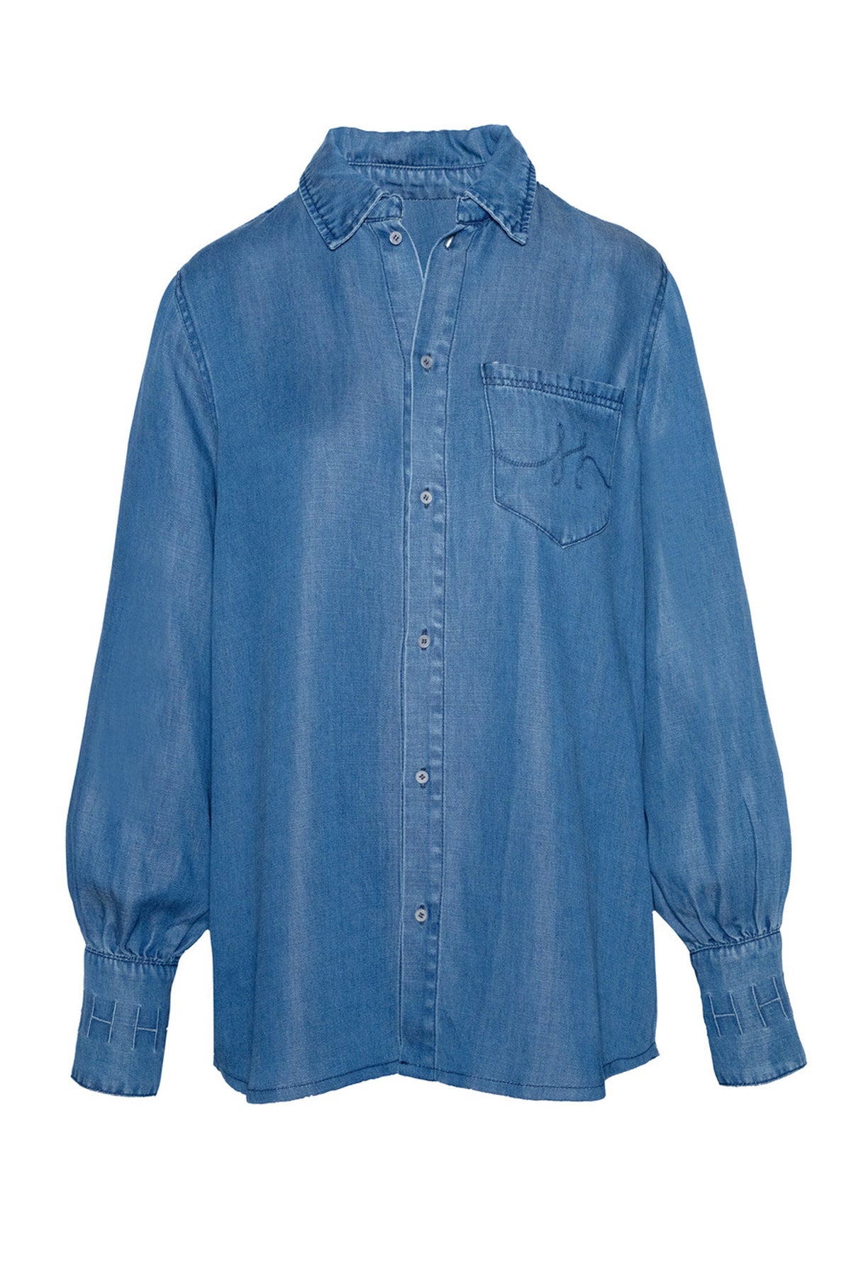 SCARLETT Skjorta 9502 Medium Wash Blue Denim