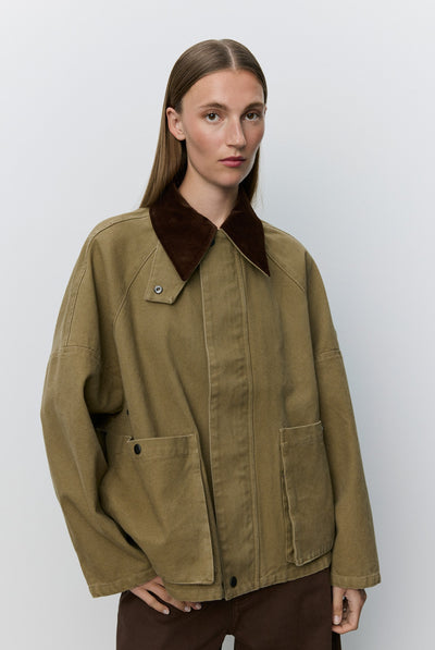 FRANCOSW OVERSIZED CANVAS JACK 7030 Khaki - SNOS775 Thumbnail