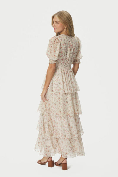 Sable Meadow Printed Dress Creme - 167707 Thumbnail