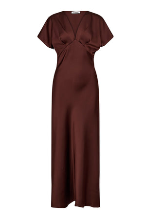 SafiraCC V-Dress 145-Mörkbrun - 36565
