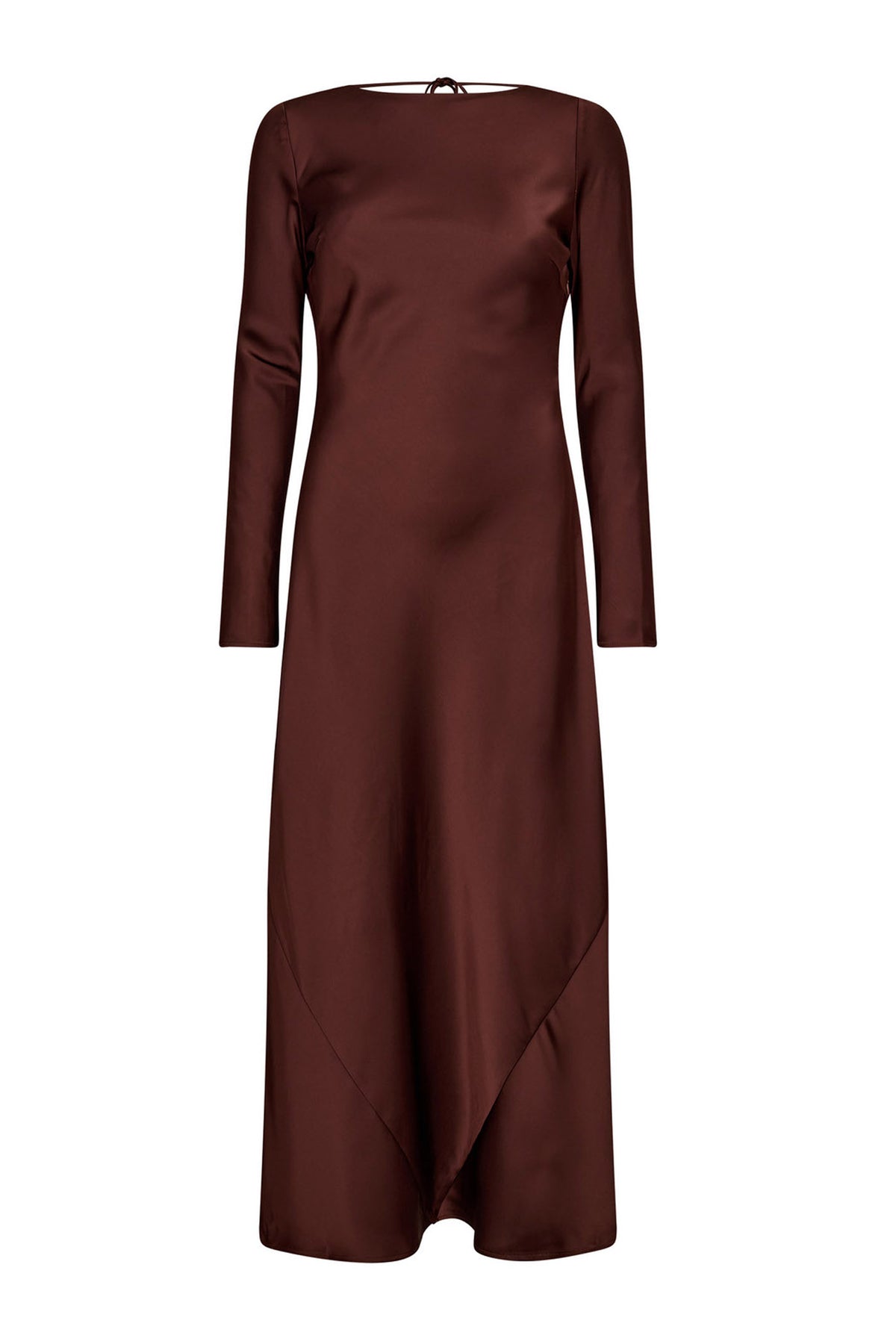 SafiraCC Waterfall Back Dress 145-Mörkbrun - 36564